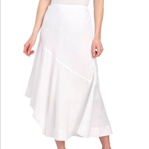 NIC+ZOE White Linen/Rayon Maxi Skirt